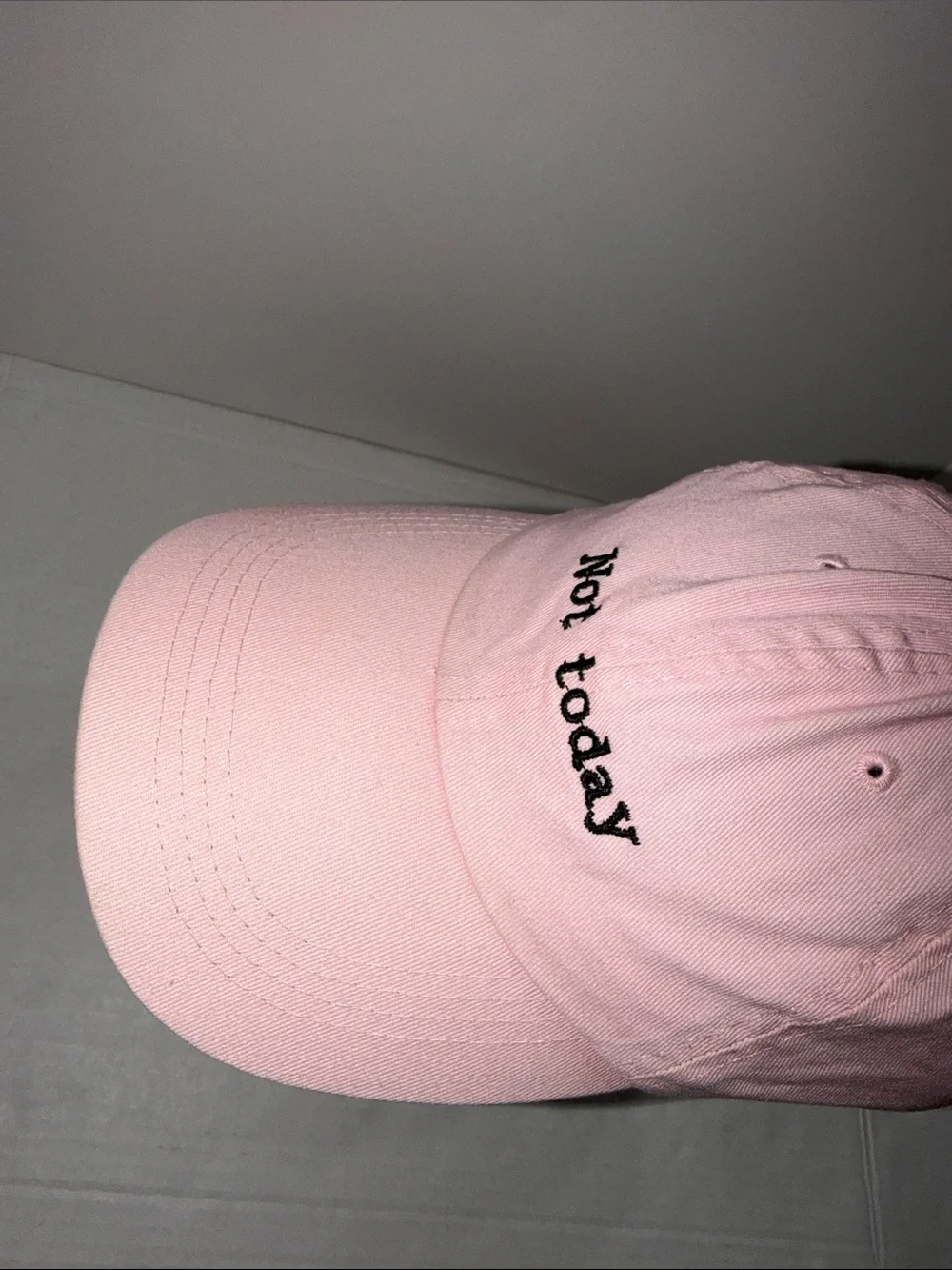 Not today Pink Kids Baseball Cap